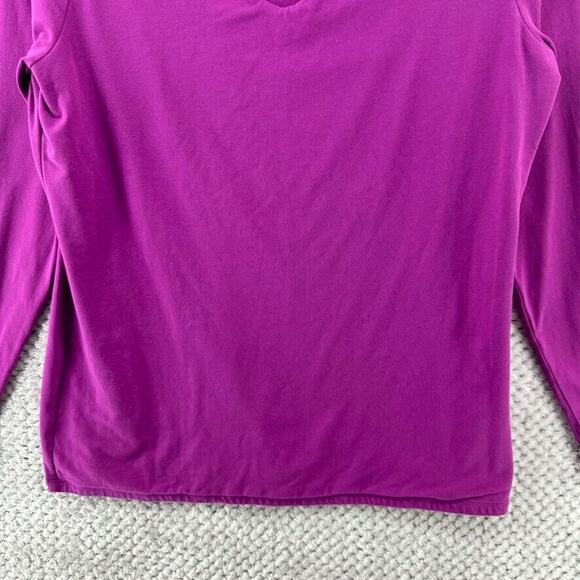 Boden Top Women US14 Purple Jersey Stretch V-Neck Long‎ Sleeves Basics Casual - Picture 4 of 11